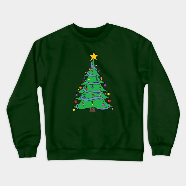 Christmas Tree Crewneck Sweatshirt by ARTWORKandBEYOND